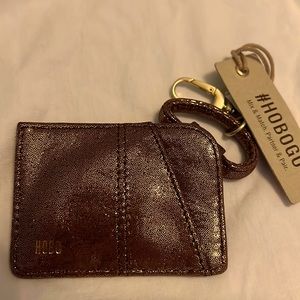 HOBO NWT SABLE CHARM SUGAR PLUM CARD HOLDER KEYRING GORGEOUS NEW COLOR….